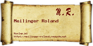 Meilinger Roland névjegykártya
