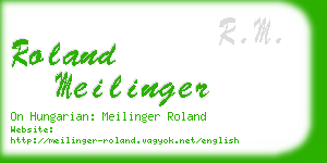 roland meilinger business card